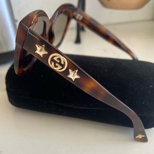 Gucci Havana star crystal sunglasses